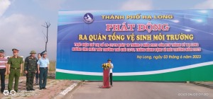Thành phố Hạ Long thực hiện ra quân tổng dọn vệ sinh môi trường tại phường Hà Khánh