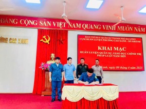 CỤM HUẤN LUYỆN CAO XANH, HÀ KHÁNH THÀNH PHỐ HẠ LONG KHAI MẠC HUẤN LUYỆN LỰC LƯỢNG DÂN QUÂN NĂM 2025