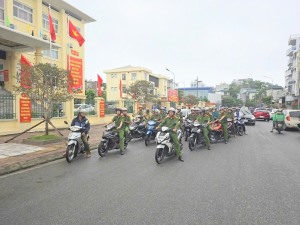 Công an phường Cao Xanh  ra quân thực hiện đợt cao điểm tấn công, trấn áp các loại tội phạm